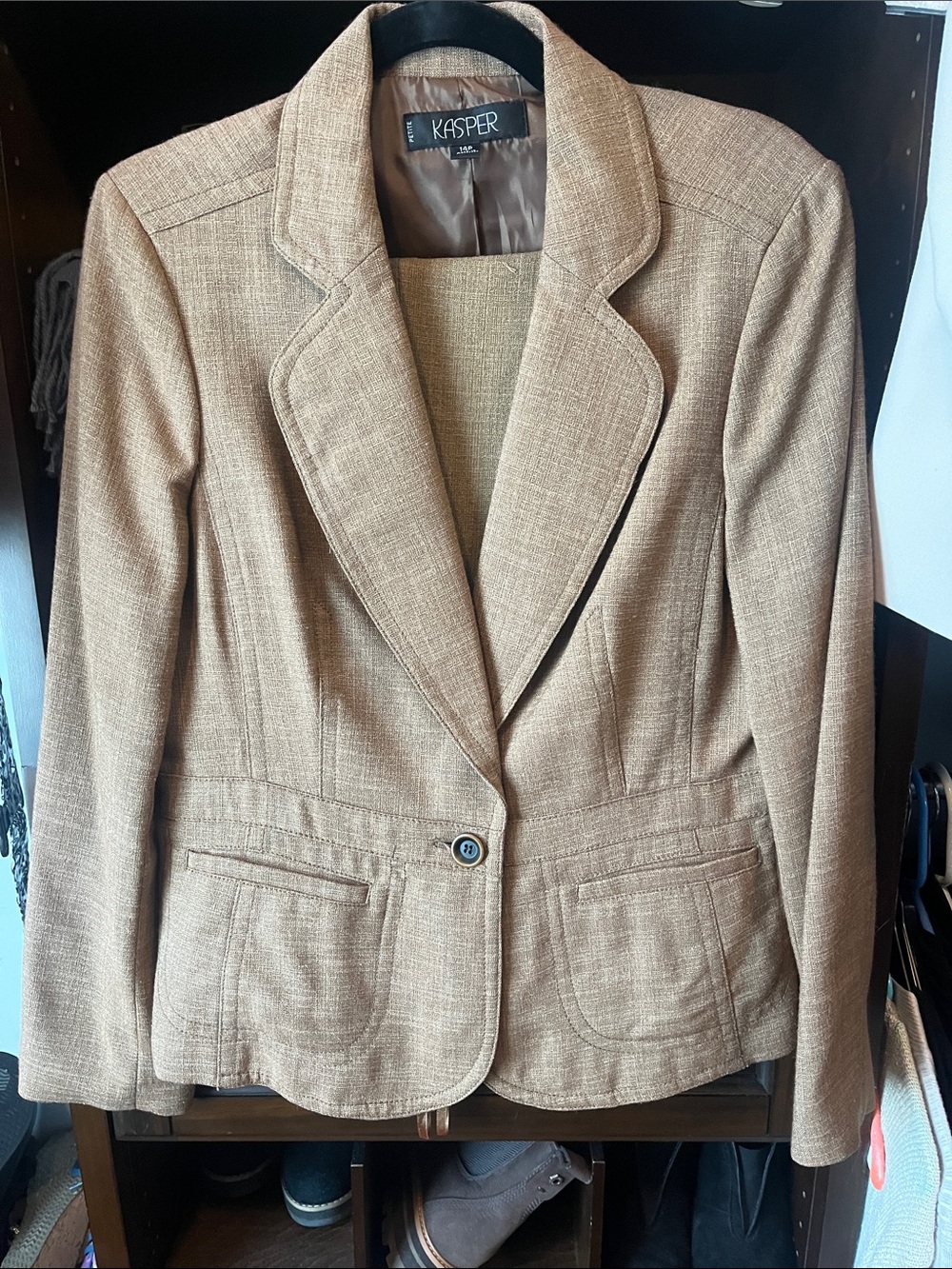 Kasper Women's Camel Tan Tailored Blazer